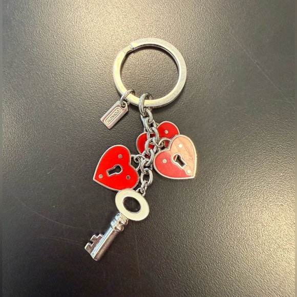Coach Heart Charm Keychain - Picture 1 of 2